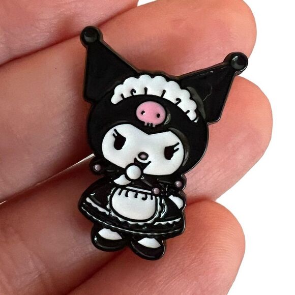 Maid Bunny Gothic Enamel Pin - Picture 1 of 5